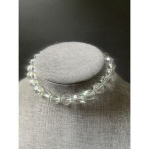 Vintage Crystal Necklace Choker Cocktail Evening wear Dress Retro 13” Clear